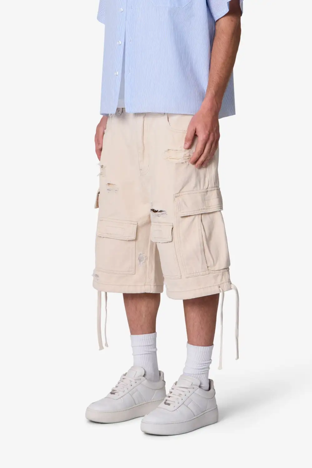 Weathered Baggy Cargo Shorts