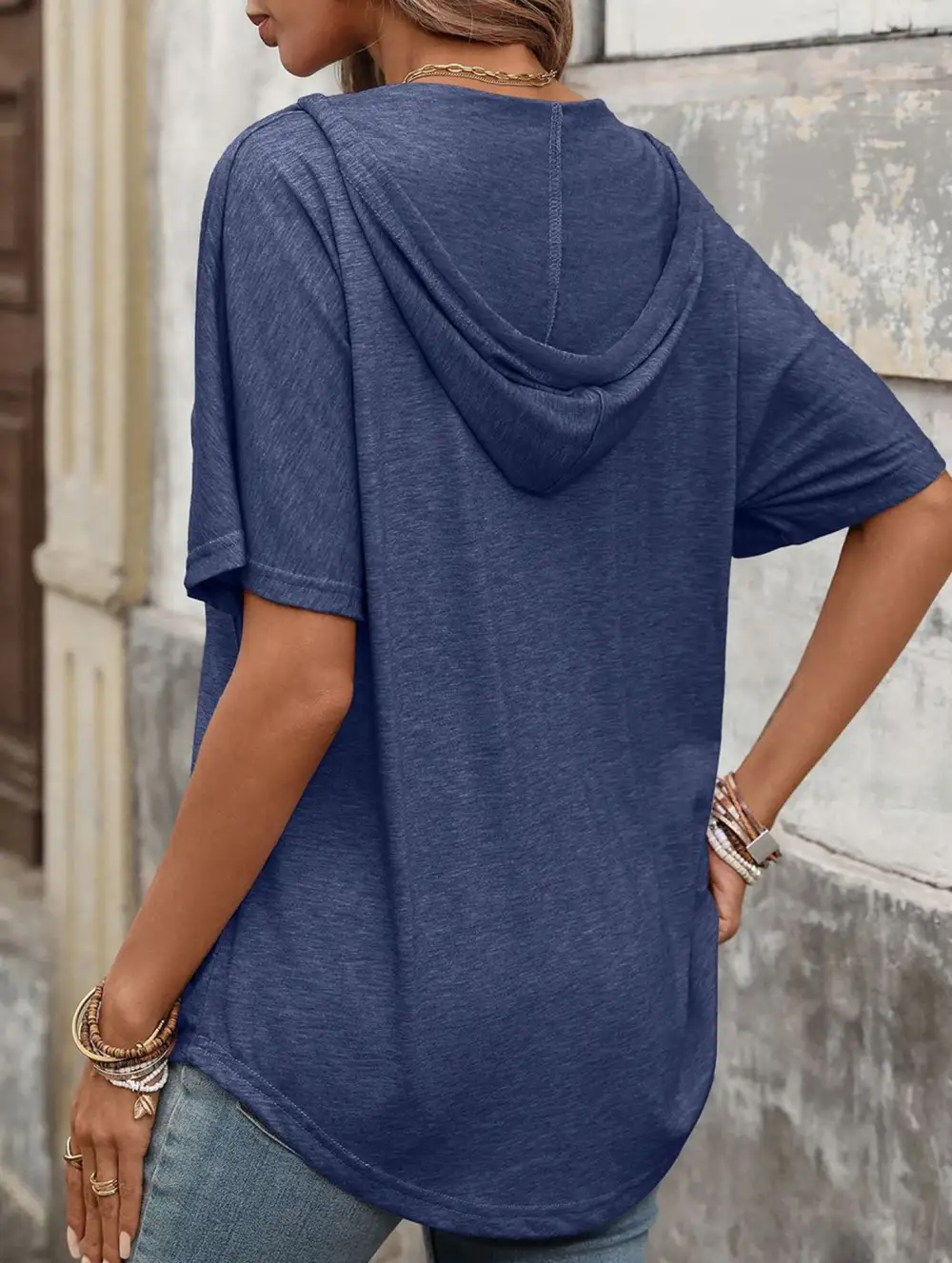 V Neck Loose Short Sleeve Tee