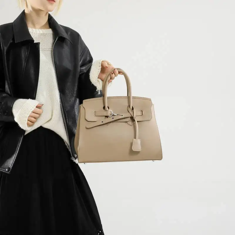 Modern Zip-Top Shoulder Bag