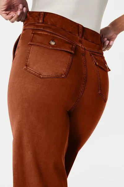 High Waist Pocket Denim Jeans