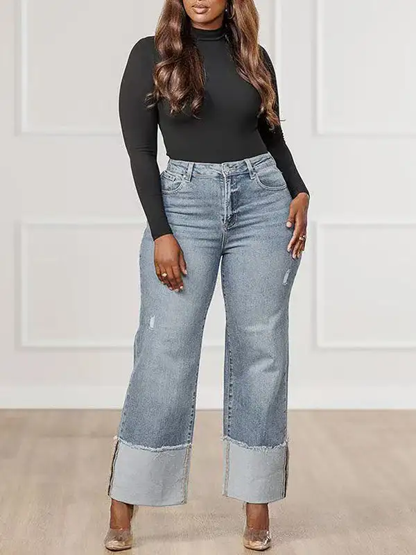 High Waist Seamed Jeans