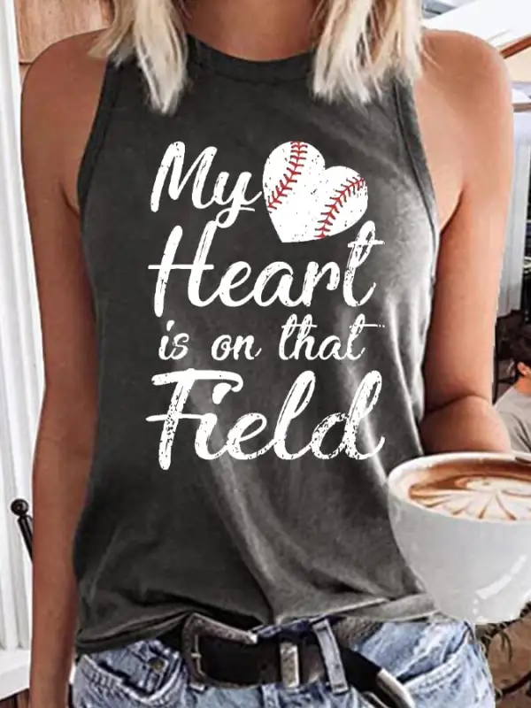 Men's My Heart Is On That Field Print Vest