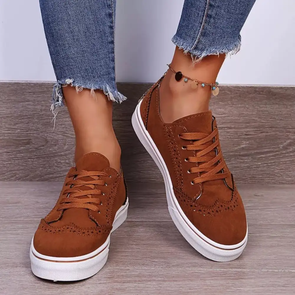 Modern Lace-Up Round Toe Sneakers