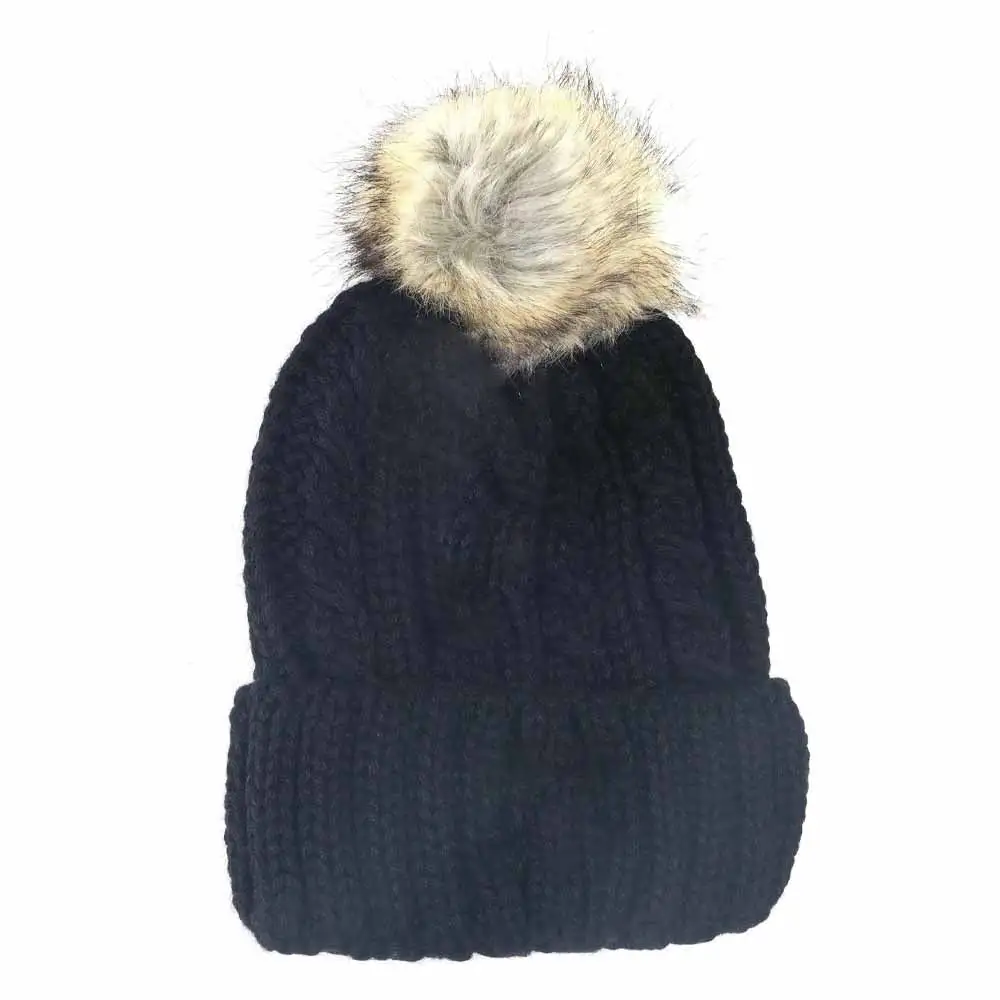 Ribbed Pom Beanie