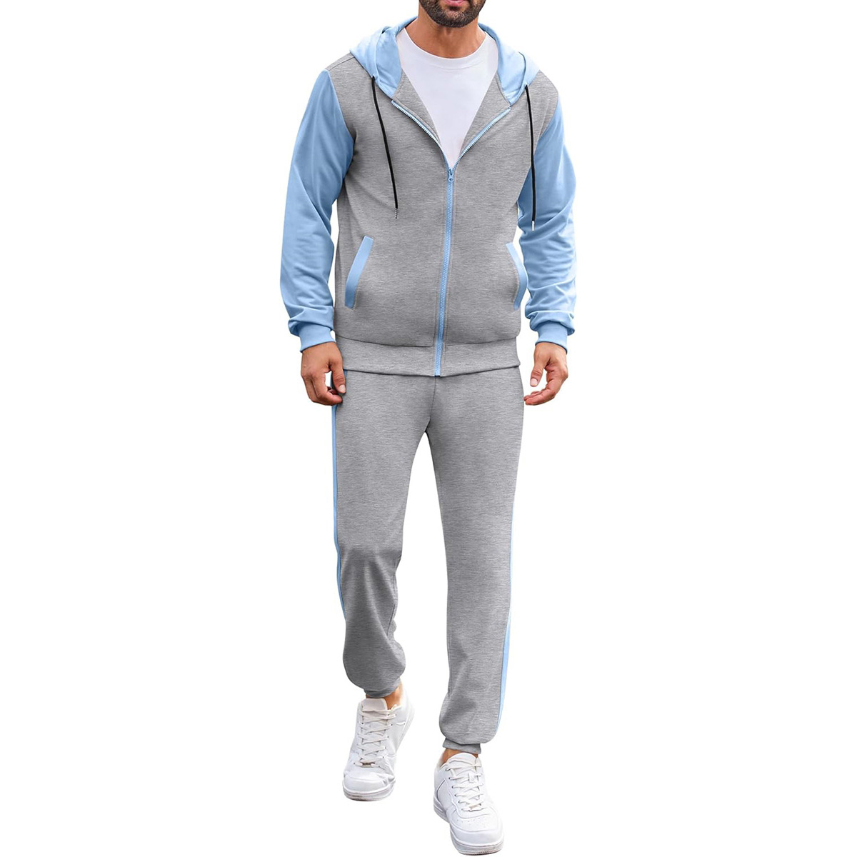 💥 6-Pack Men’s Activewear Sets | Only $24.9 | Men's Tracksuit 2 Piece Full Zip Set
