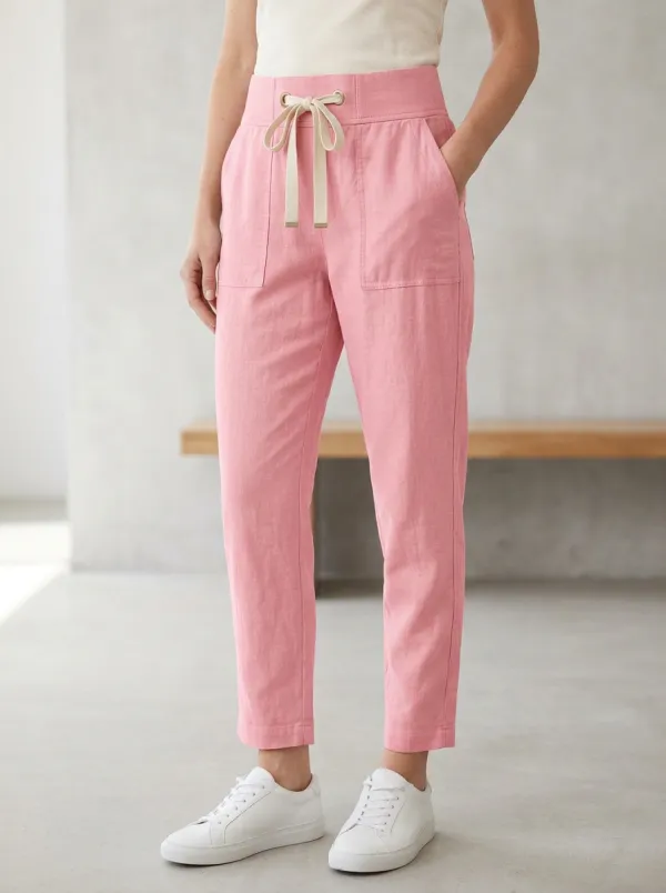 Women's Weekend Casual Adjustable Drawstring Waist Pants