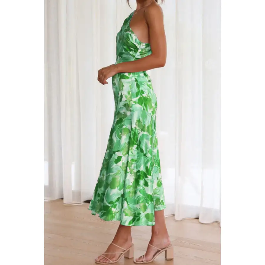 Midi Ruched Single Shoulder Midi Dress