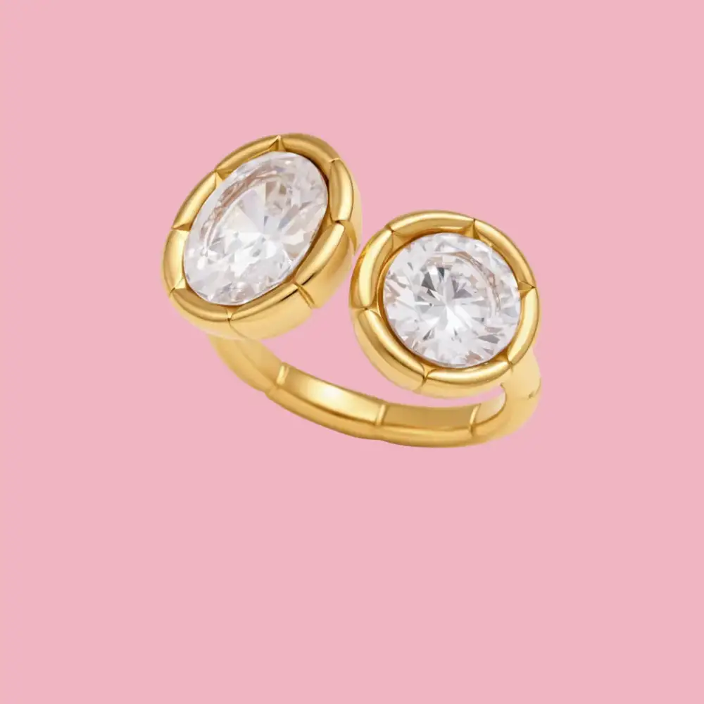 Mixed Finish Round Ring