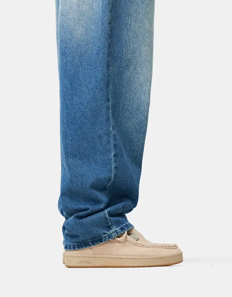 Men's Rinse Wash Baggy Stretch Jeans