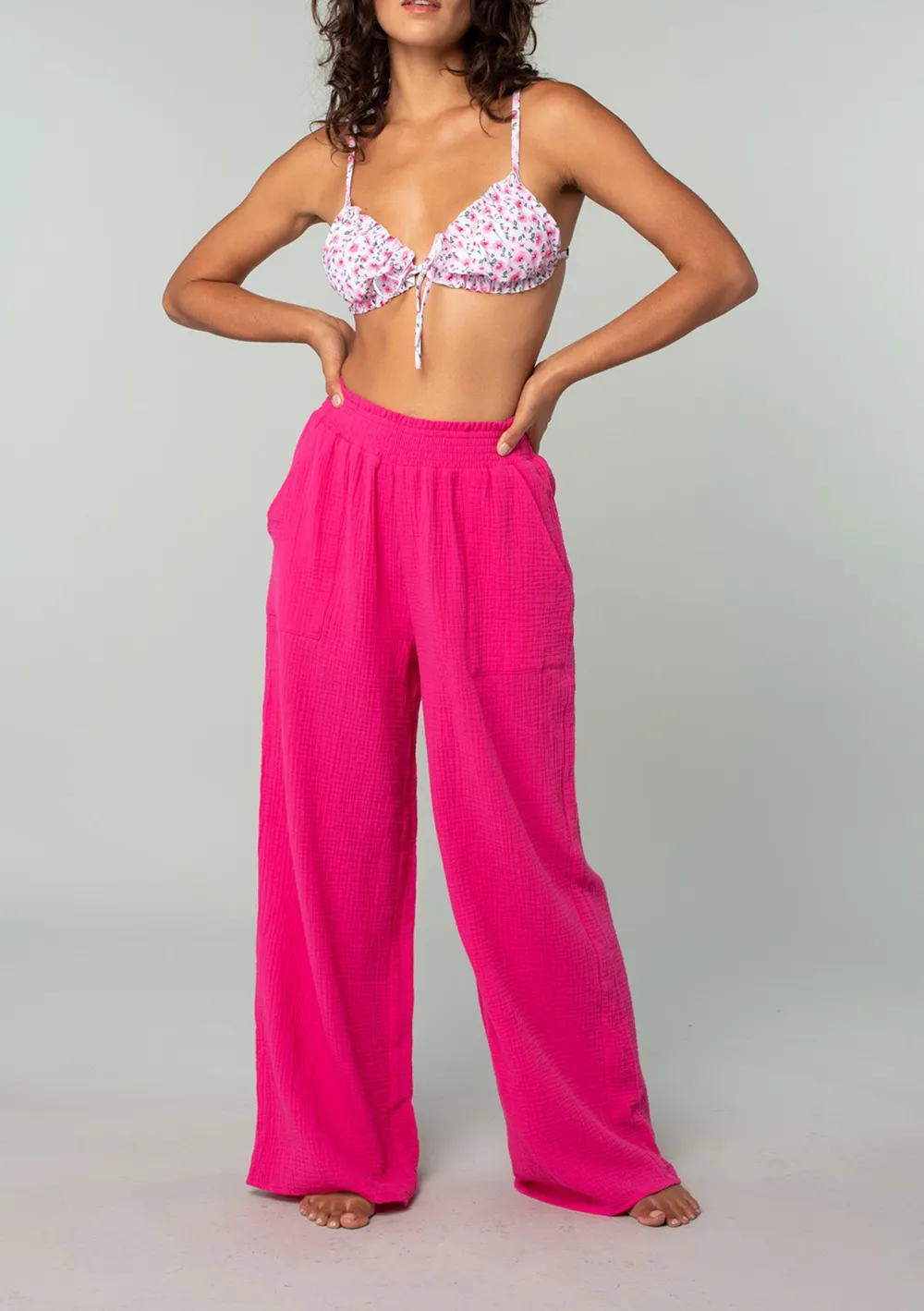 High Rise Wide Leg Pants