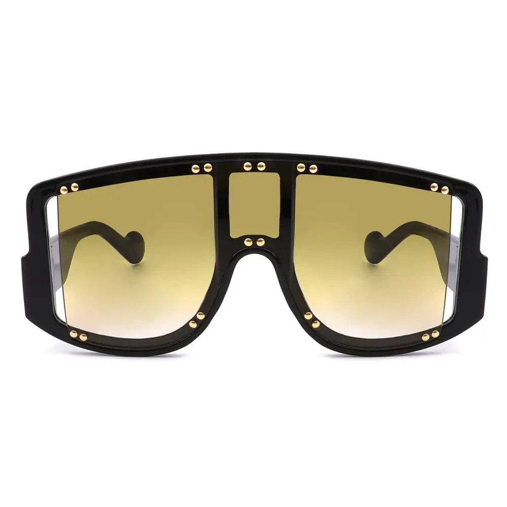 Square Retro Oversized Shield Visor Sunglasses
