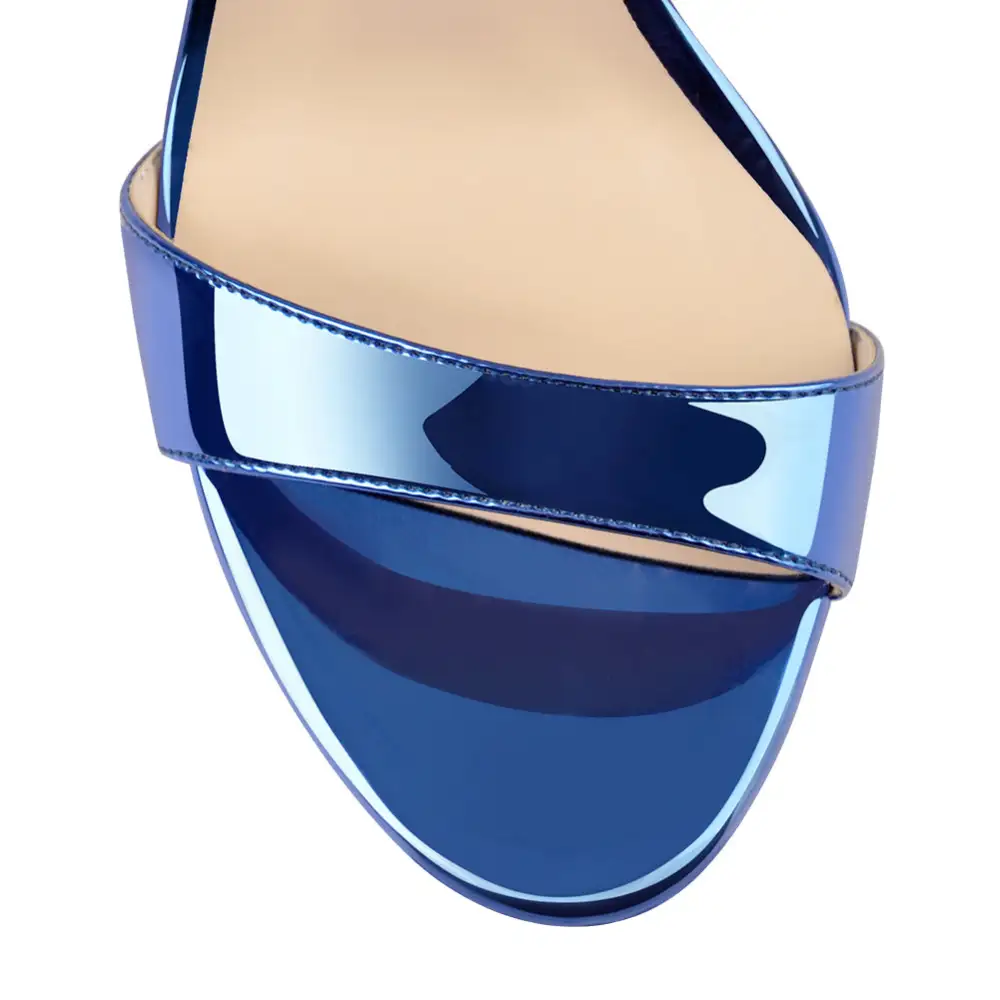 Ankle Double Buckle Strap Platform Stiletto Sandals