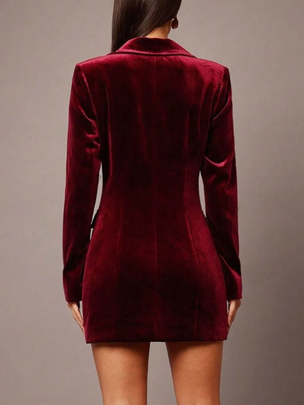 Structured Shape Velvet Dress