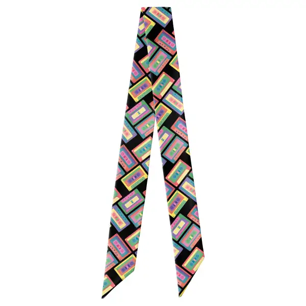 Cassette Design Hair Scarf