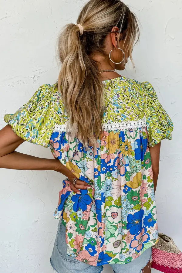 Floral Lace Detail Blouse