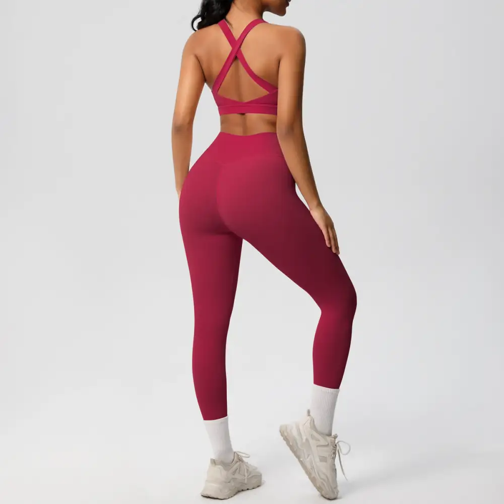 Backless High-Waist Two-Piece Activewear Active Set