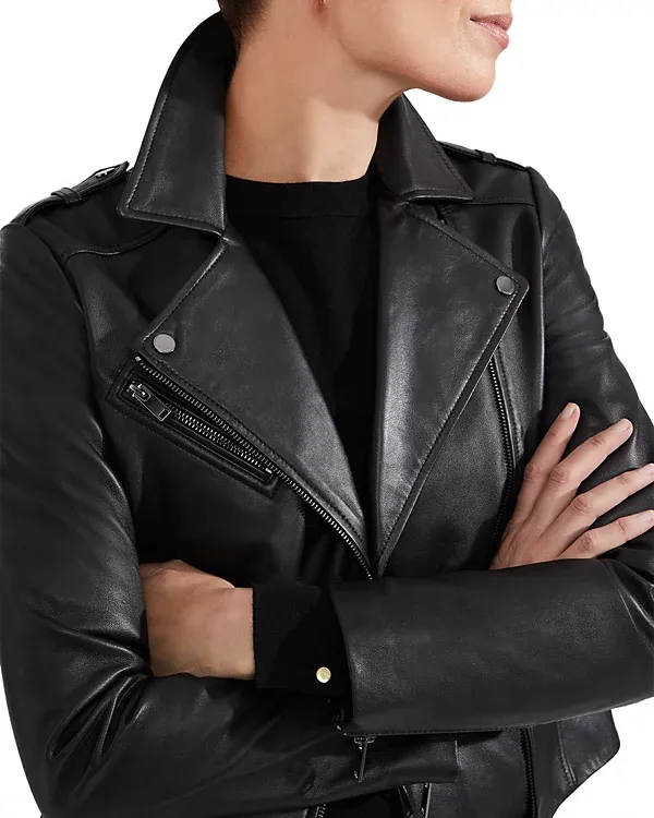 Black Casual Style Leather Jacket