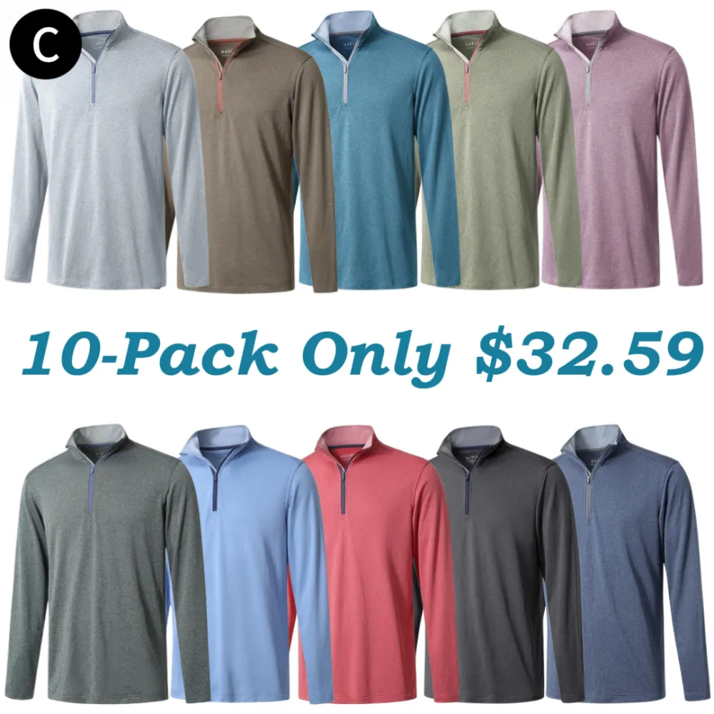 Men’s Performance Quarter Zip Golf Pullover