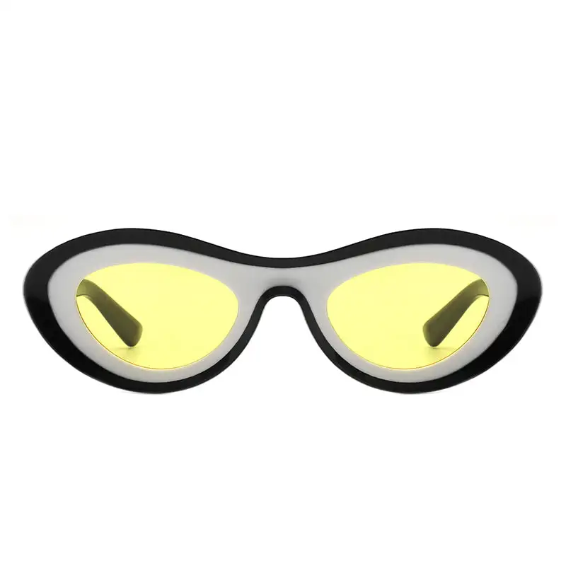 Slim Cat Eye Oval Frame Sunglasses