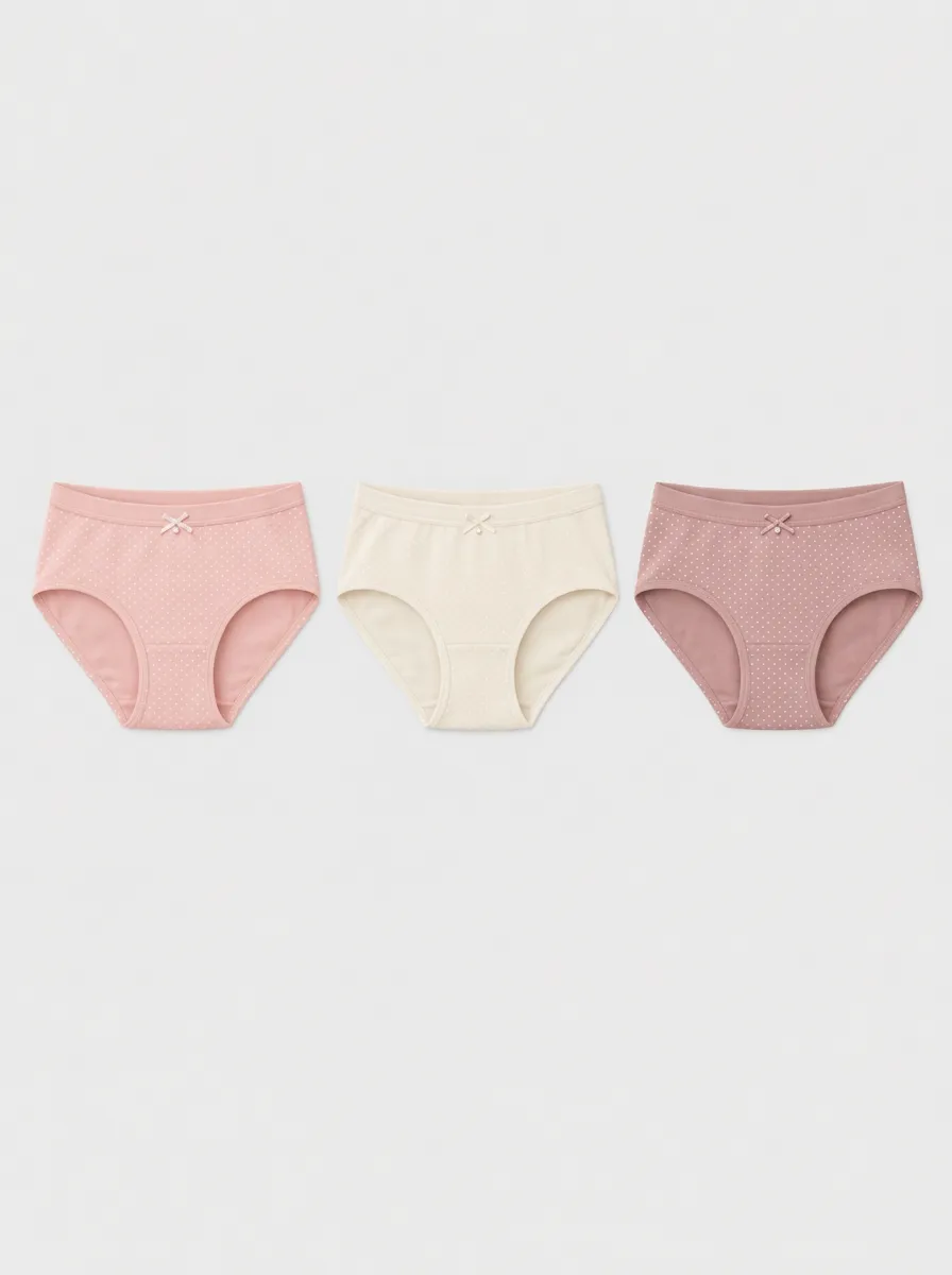Women's Multicolor Polka Dot Briefs 3-Pack
