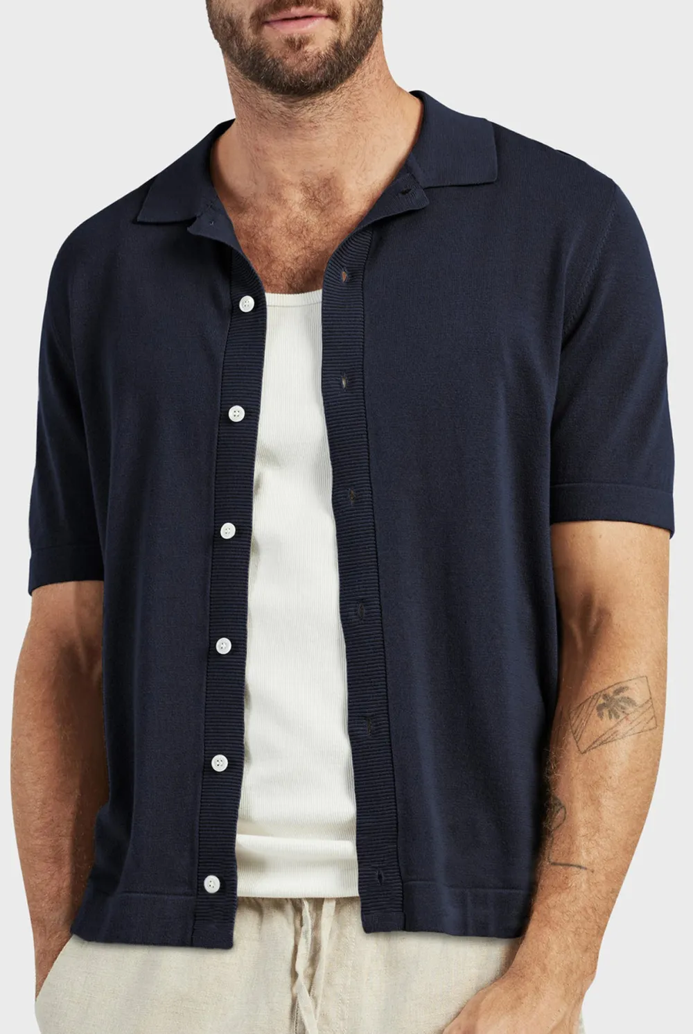 Jackson Knit SS Shirt- Winter white