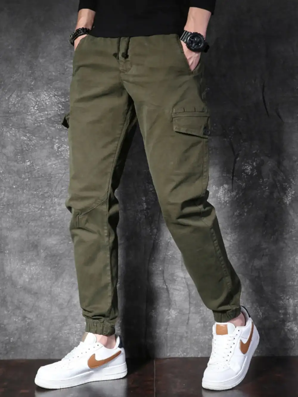 Men's Cargo Pants with Drawstring