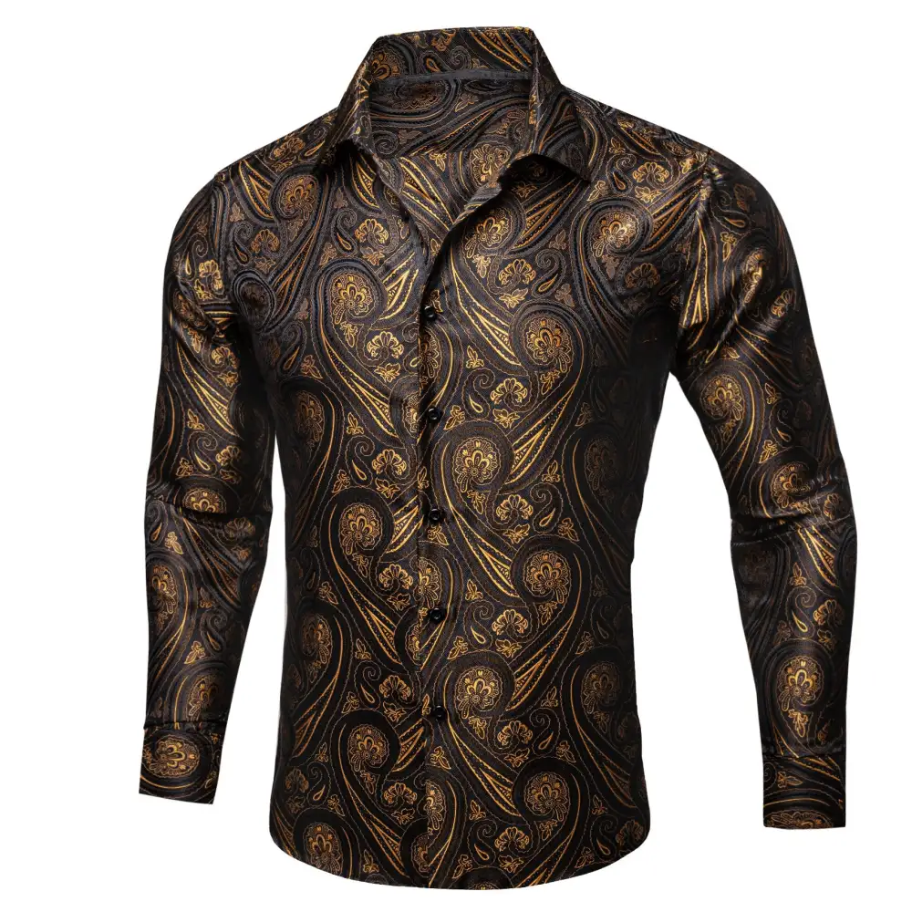 Refined Paisley Button Down Casual Dress Shirt