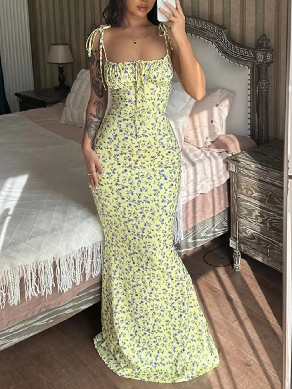 Soft Touch Layered Lightweight Feel Maxi Dress
