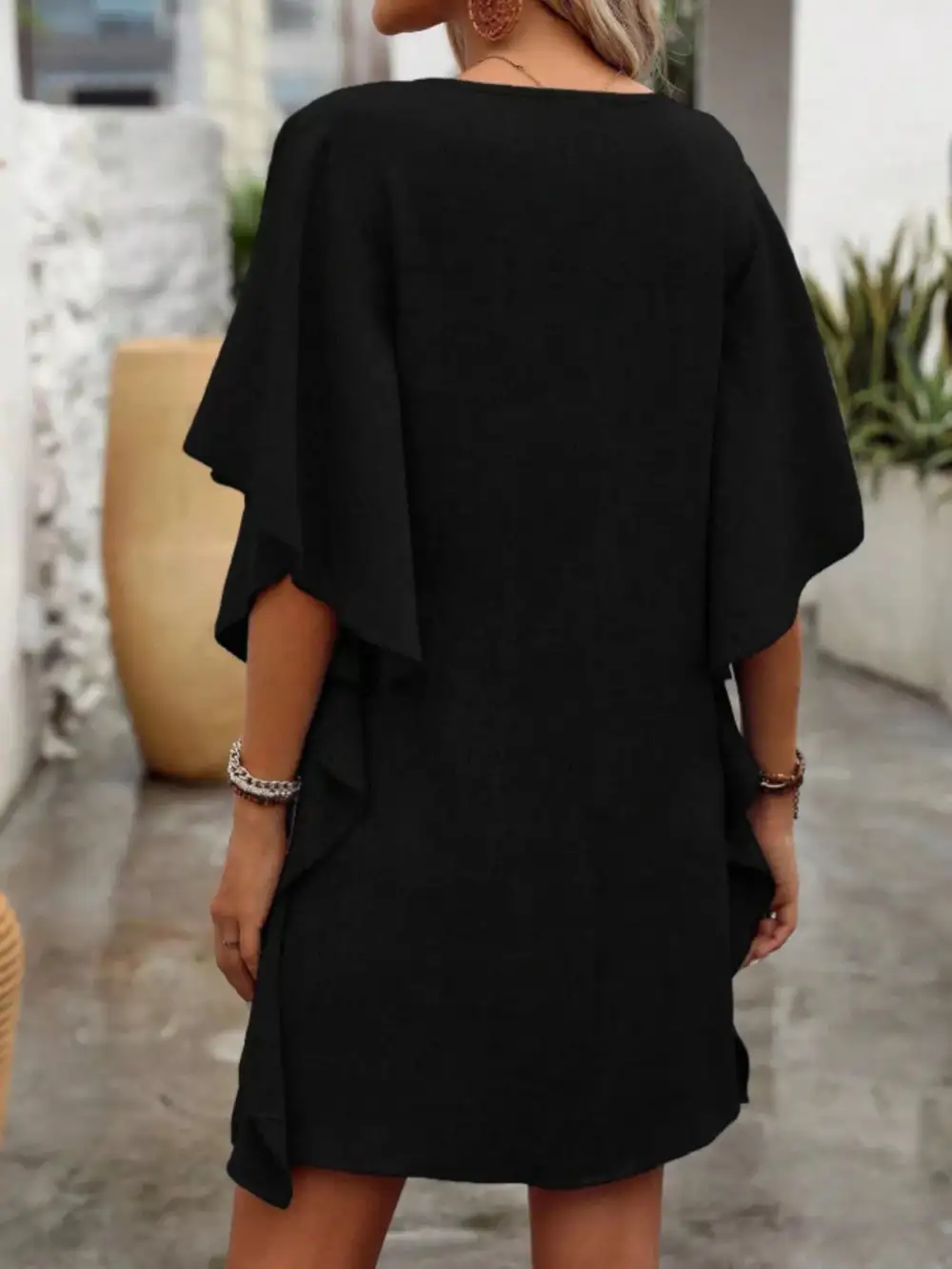 V Neck Mini Dress