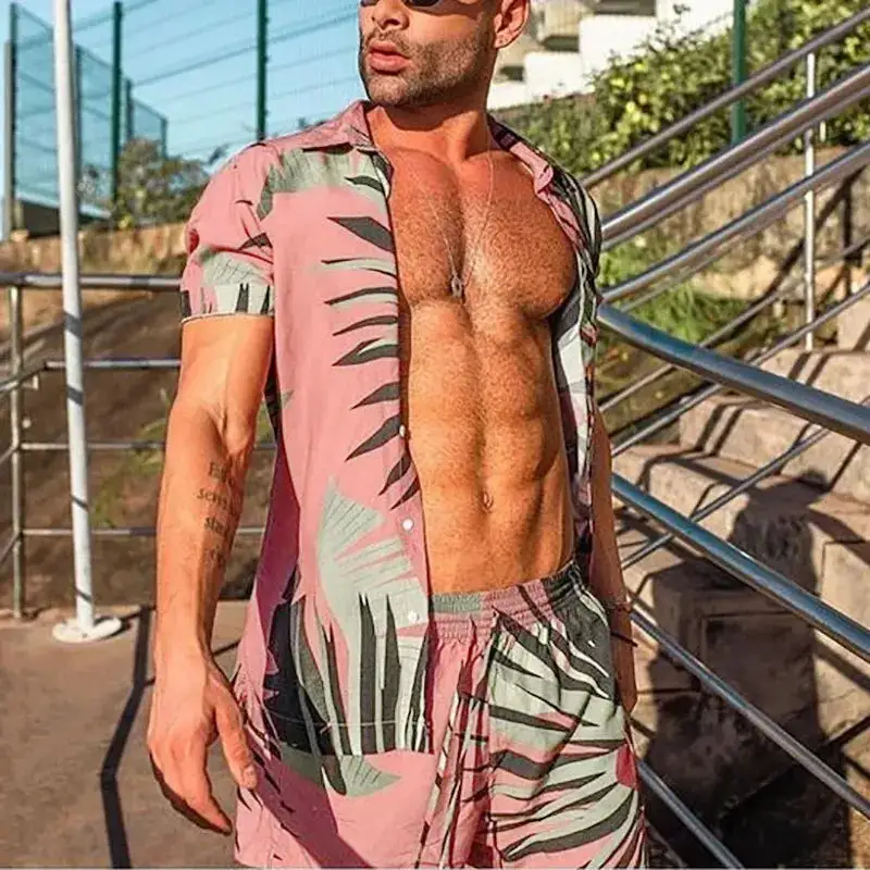 Button Up Shirt and Shorts Set