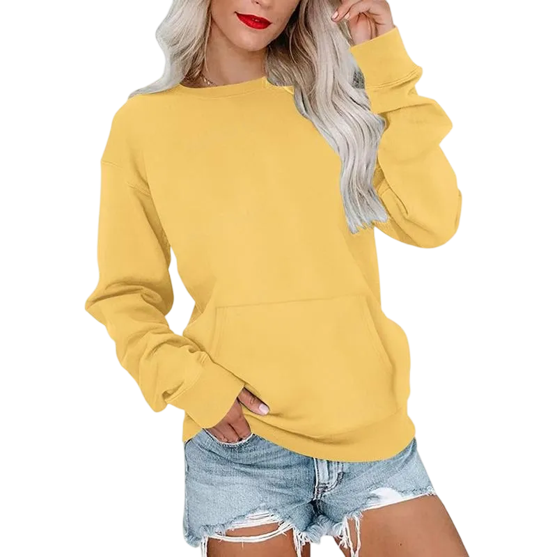 8PACK-Women's Crewneck Hoodless Sweatshir