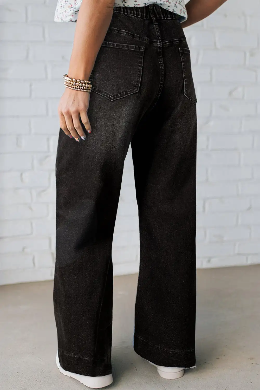 Lace Up Denim Jeans