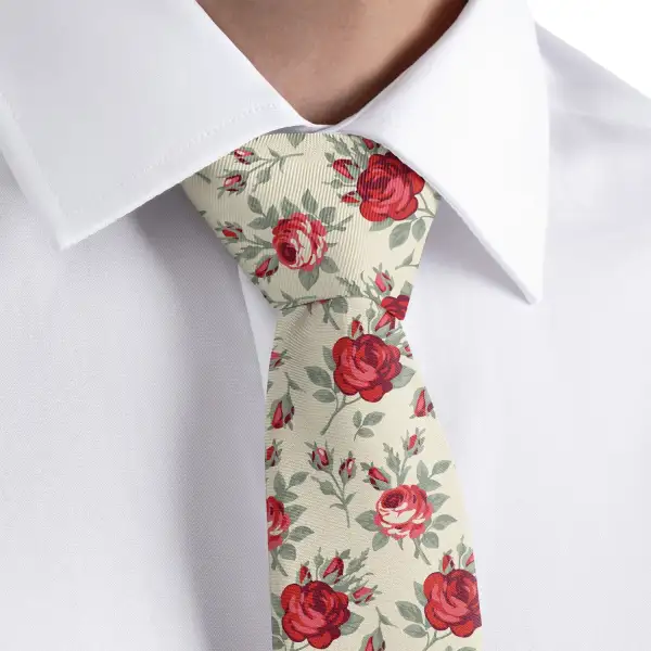 Elegant Floral Detail Necktie