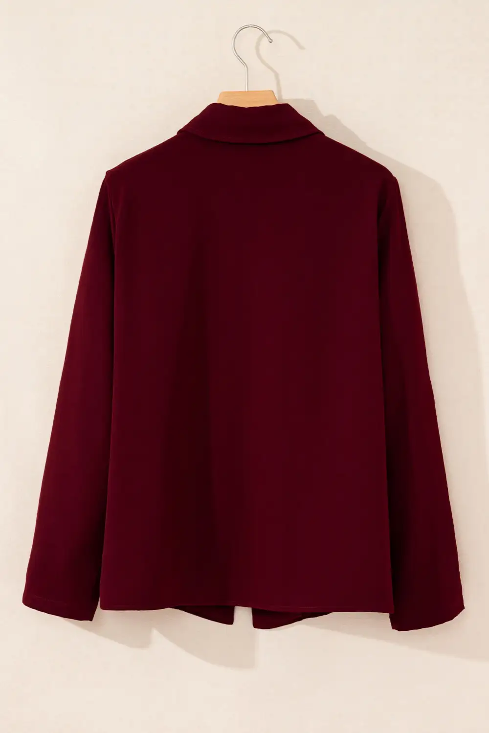 Dahlia Collar Tab Sleeve Zip-Up Flap Detail Jacket