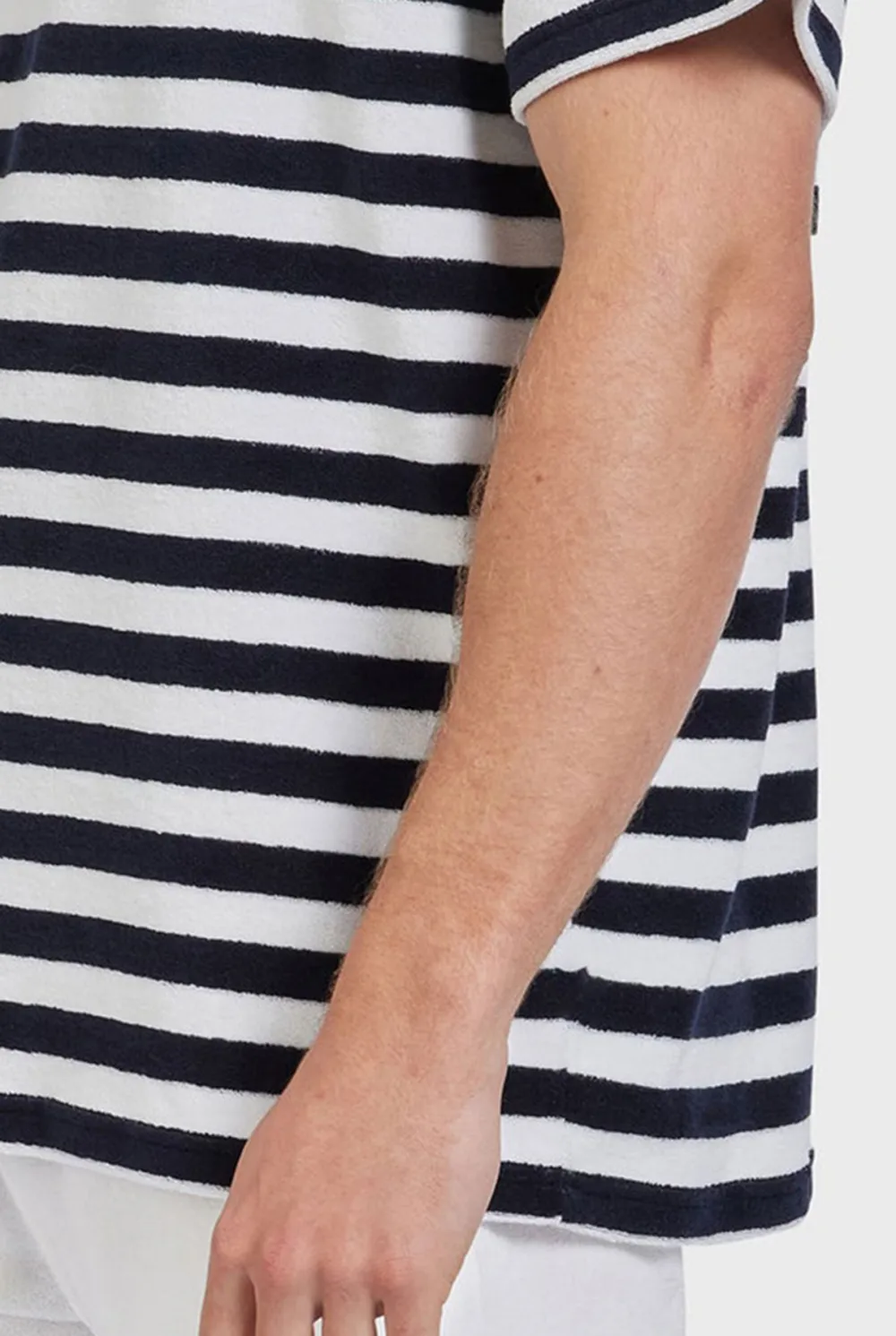 Short Sleeve Striped Crew Neck Tee