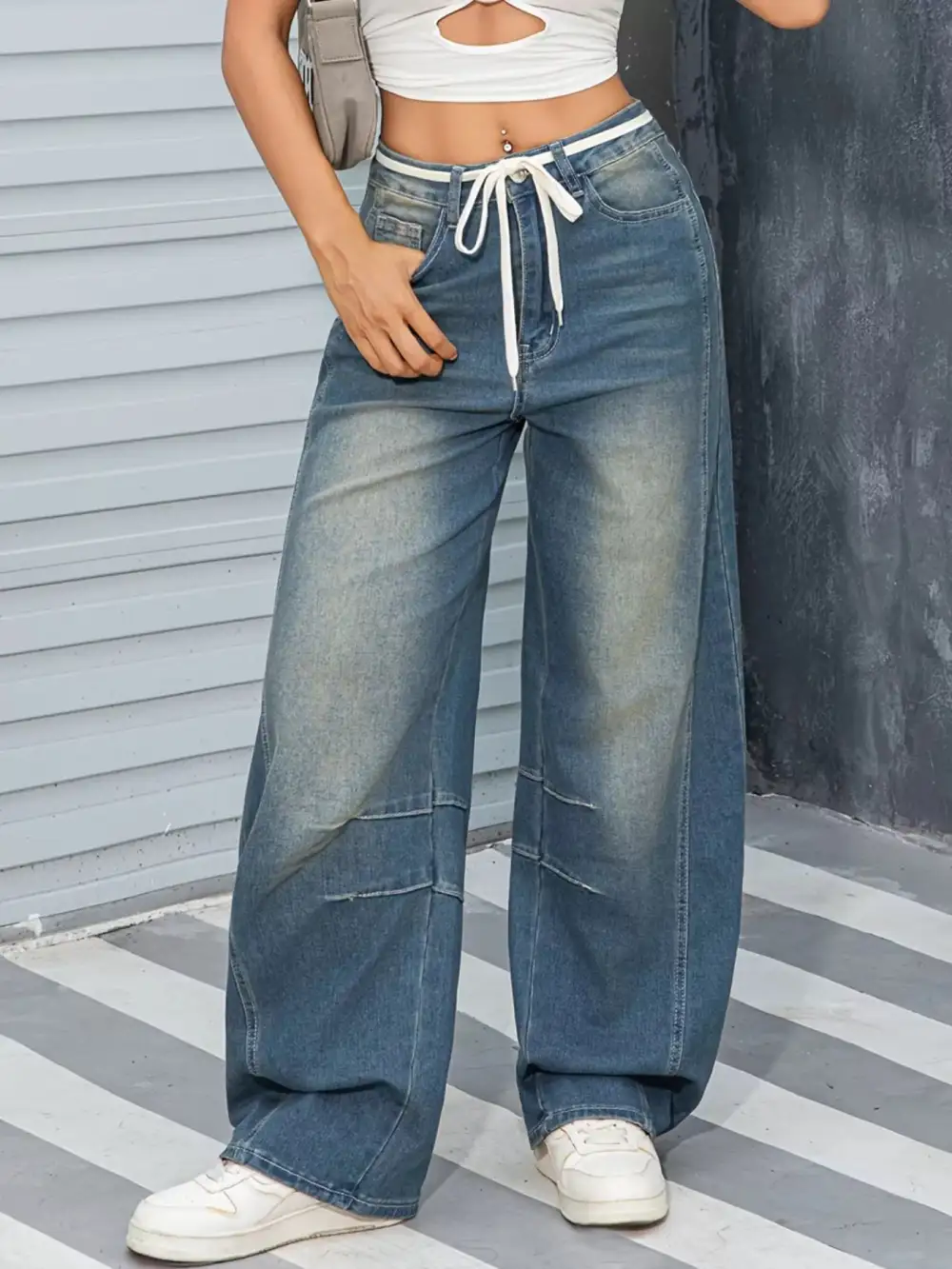 Soft Wide Leg Denim Jeans