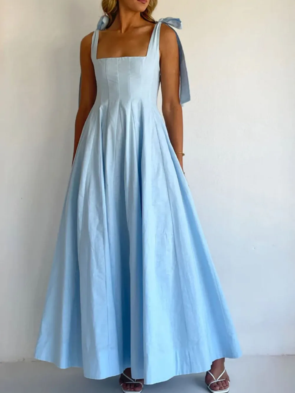 Tie Shoulder Maxi Dress