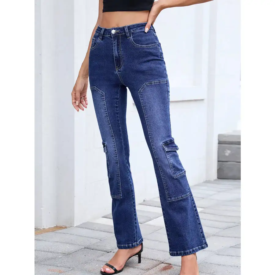 High Waisted Bootcut Jeans Jeans