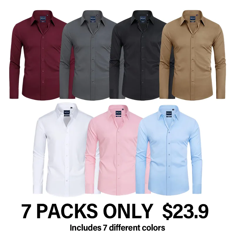 Men's Formal Long-sleeved Button-down Shirt