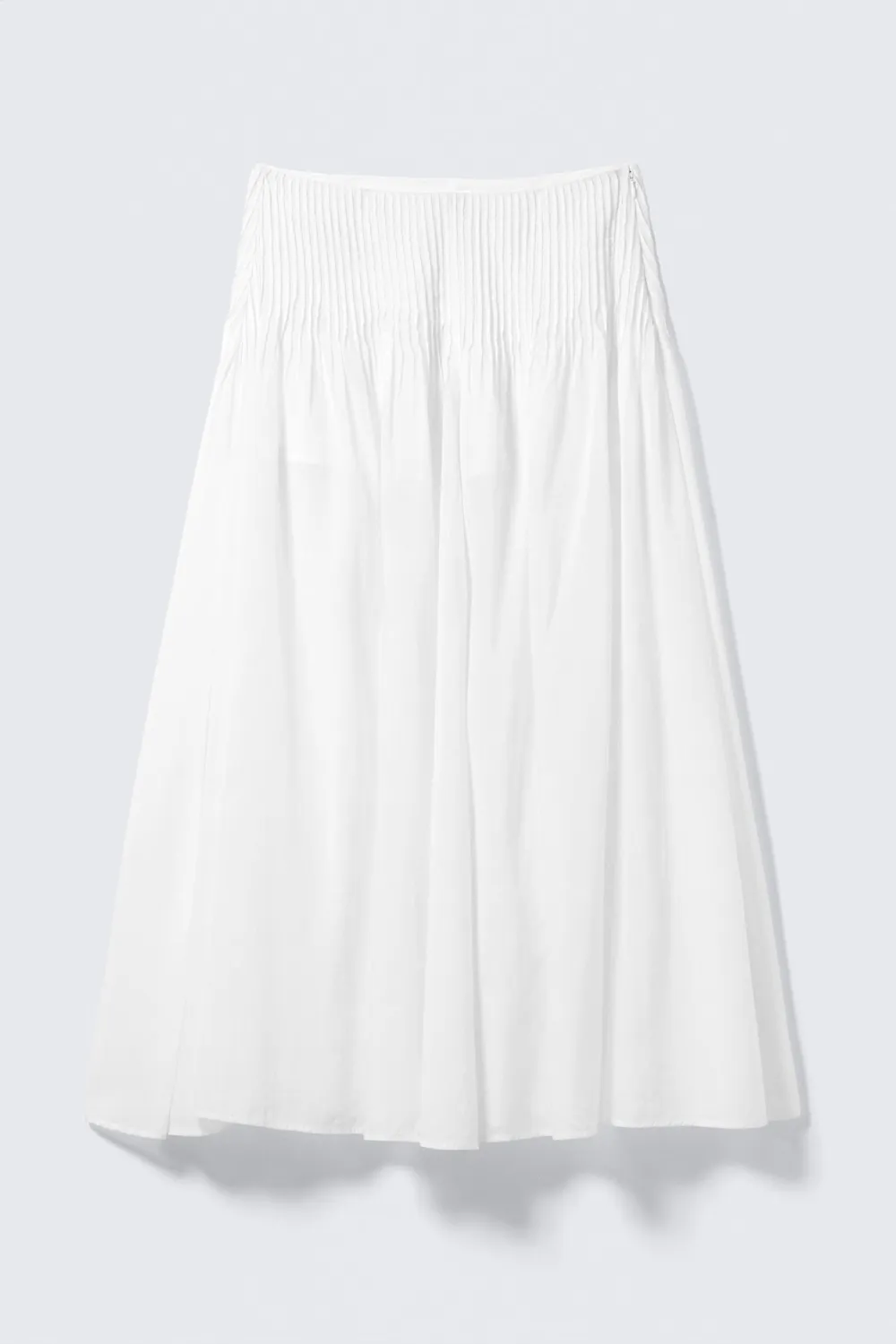 Pleated Mid Waist Skirt