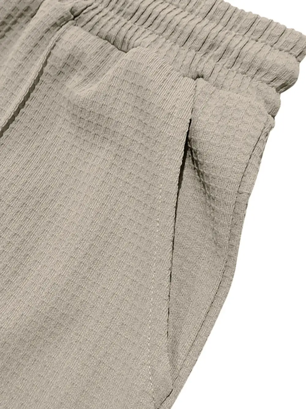 Men's Full Size Textured Drawstring Casual Pants Plus