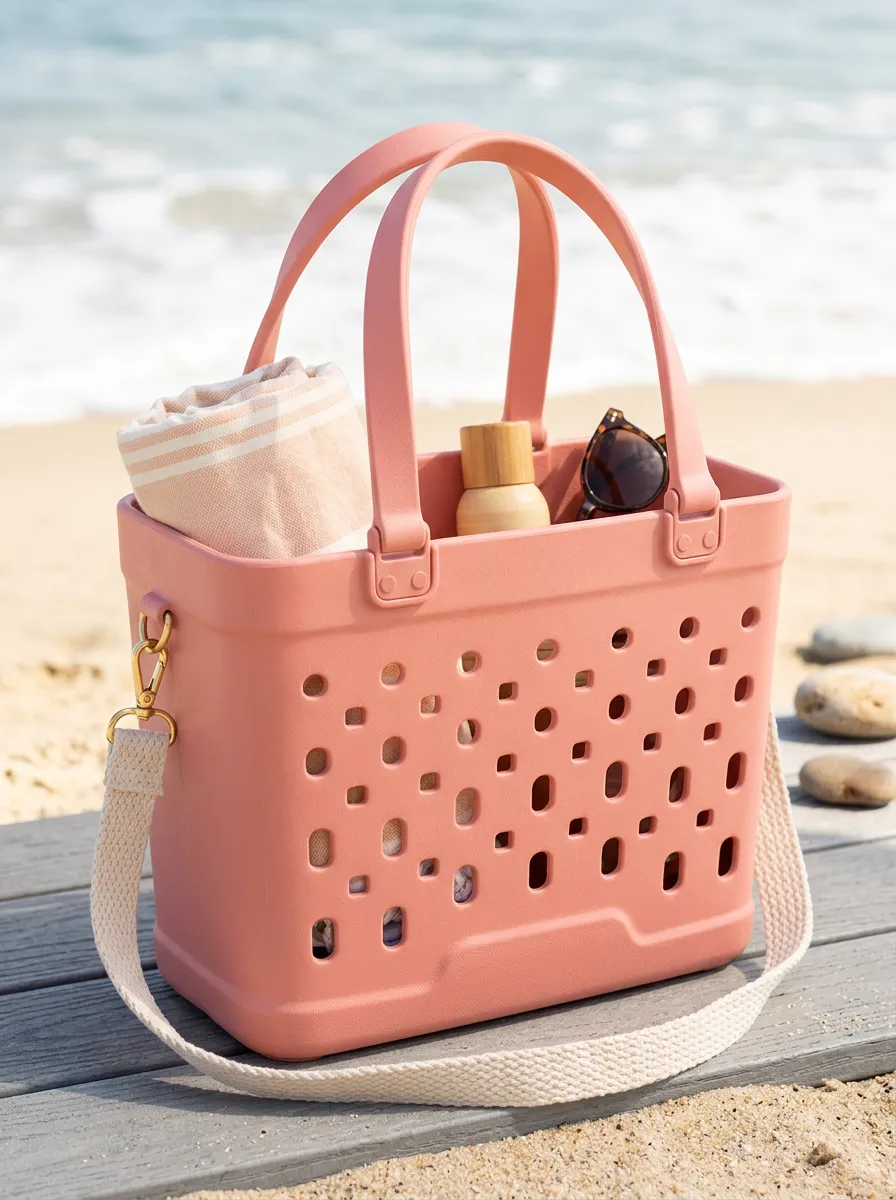 Summer Perforated Perforated Beach Tote Bag