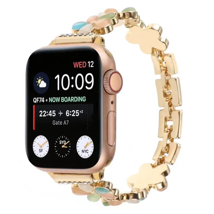 Classic Floral-Link Zinc Alloy Smartwatch Replacement Strap