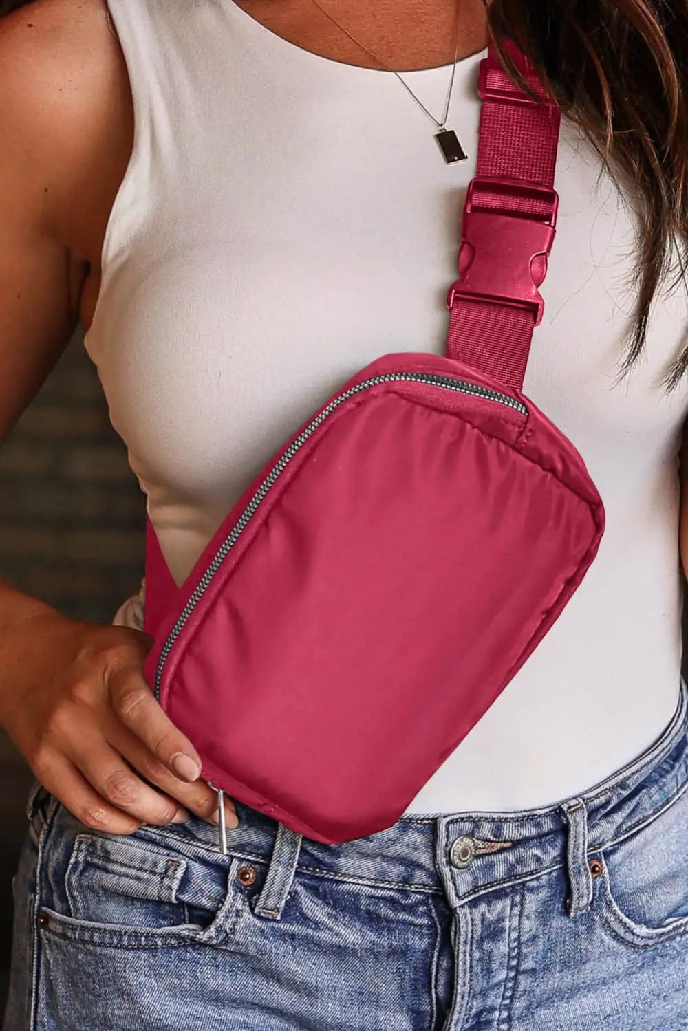 Waterproof Zipped Crossbody Chest Bag