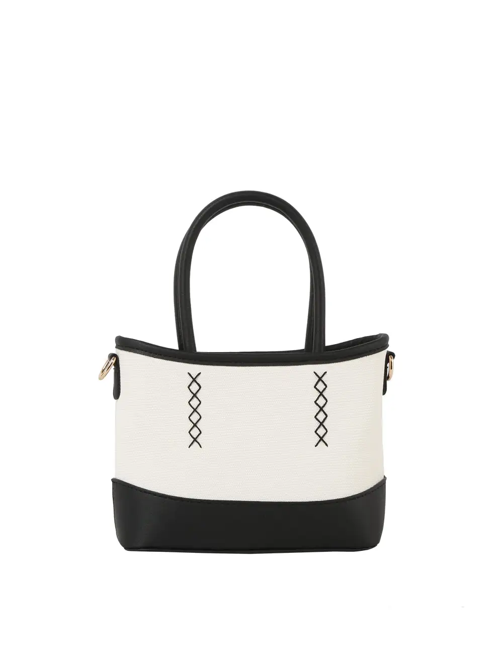 Relaxed Detail Top Handle Pocketed Faux Leather Tote Bag