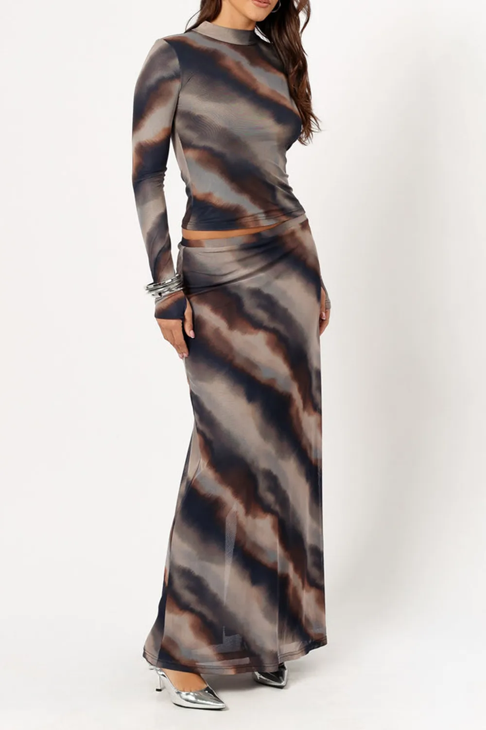 DUSK PRINT MAXI SKIRT