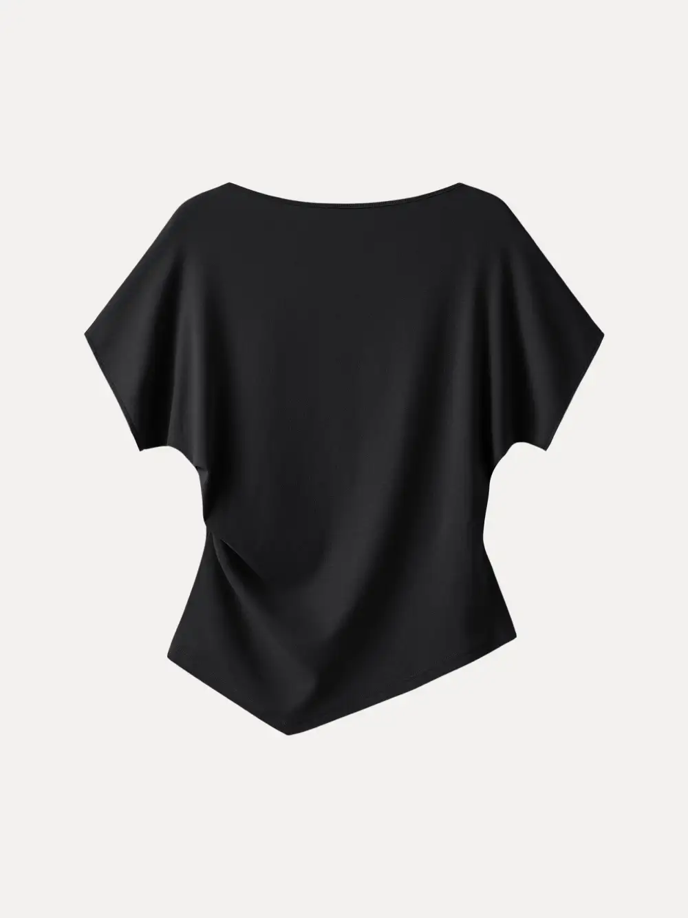 Cotton Lyocell Boatneck Angled Summer Tee