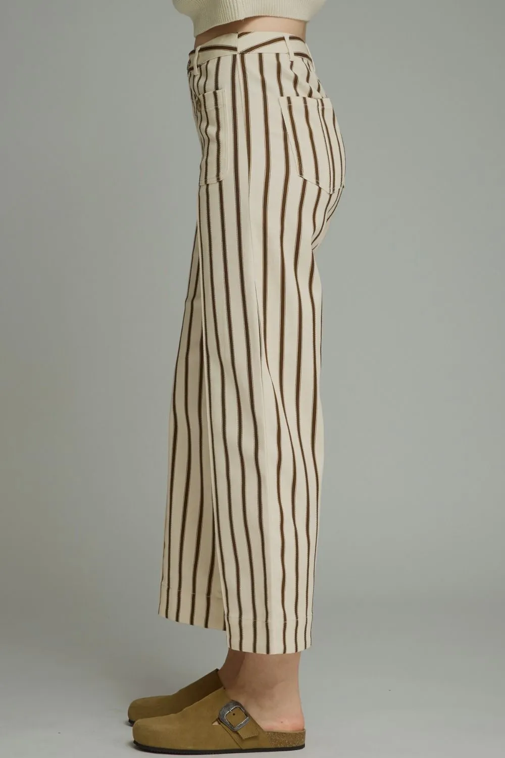 Stripe Cropped Pants