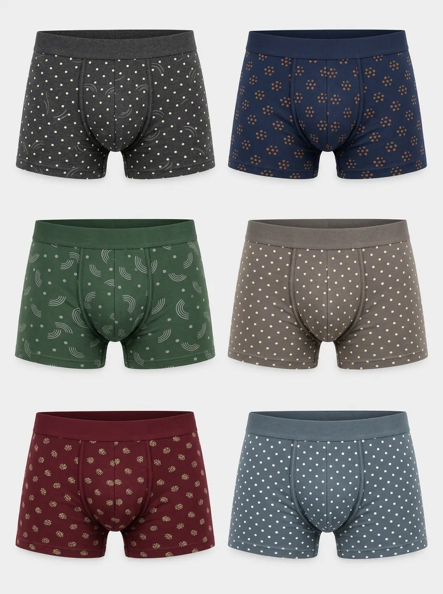 Men's Camden Polka Dot Dot Boxer Briefs 6-Pack