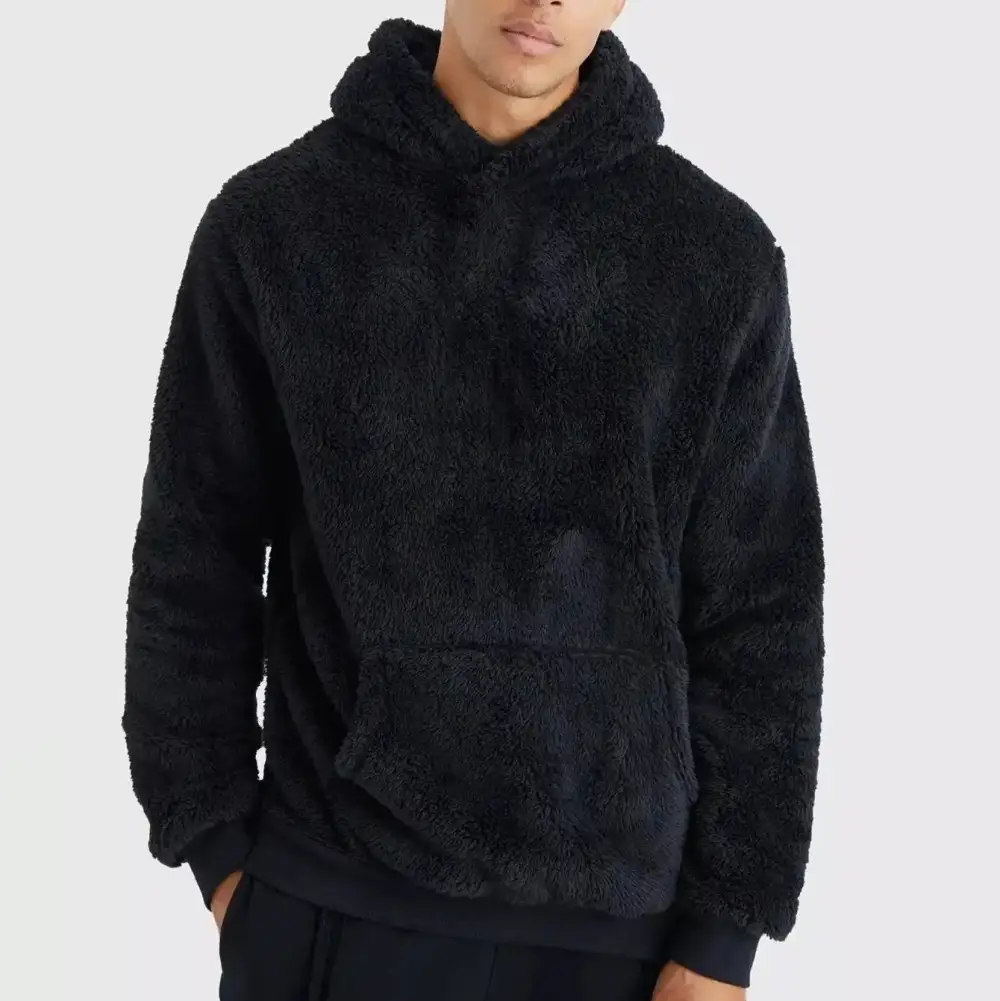 Plush Pullover Hooded Sweatshirt